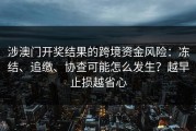 涉澳门开奖结果的跨境资金风险：冻结、追缴、协查可能怎么发生？越早止损越省心
