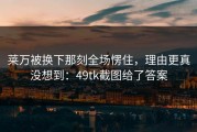 莱万被换下那刻全场愣住，理由更真没想到：49tk截图给了答案
